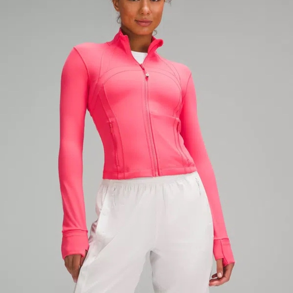 lululemon Glaze Pink Cropped define jacket & leggings